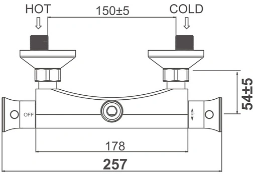 Термостат для душа D&amp;K Bayern Potsdam хром DA2113101