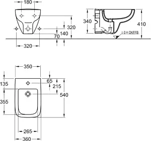 Биде подвесное Keramag Renova Nr.1 Plan белый 232150000, 2