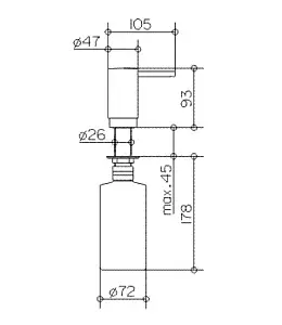 Дозатор для жидкого мыла Keuco Elegance new хром 11649010101 Дозатор для жидкого мыла Keuco Elegance new хром 11649010101, 3