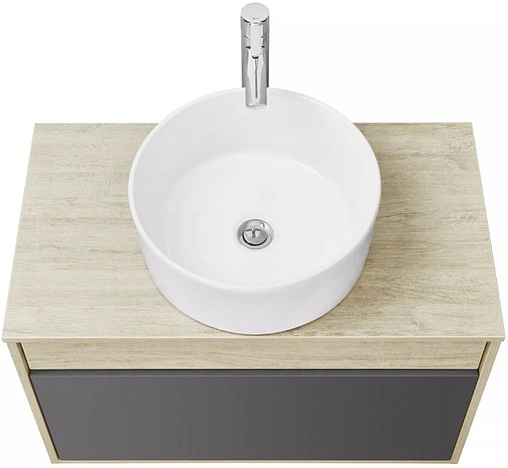 Тумба-умывальник подвесная Aquaton Лофт Урбан 80 графит/орегон 1A2476K3LQX60