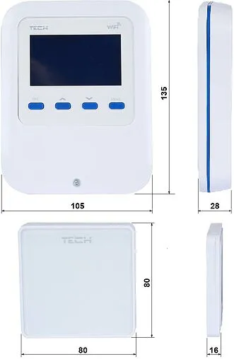 Беспроводной контроллер зонального управления Wi-Fi 8 зон НЗ 230В TECH ST-WiFi 8S белый WG.20.0112