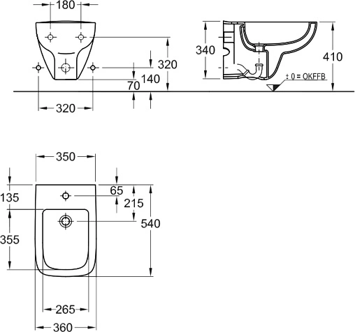Биде подвесное Keramag Renova Nr.1 Plan белый 232150000