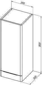 Шкаф-пенал подвесной Aquanet Ирис new 30 белый глянец 00310155 Шкаф-пенал подвесной Aquanet Ирис new 30 белый глянец 00310155, 2