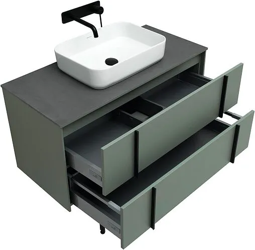 Тумба под умывальник подвесная Allen Brau Reality 100 олива 1.32007.CGM