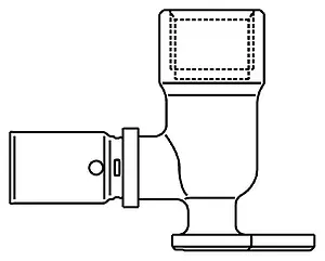 Водорозетка пресс 20мм x ½"в Oventrop Cofit P 1517045 Водорозетка пресс 20мм x ½"в Oventrop Cofit P 1517045, 2