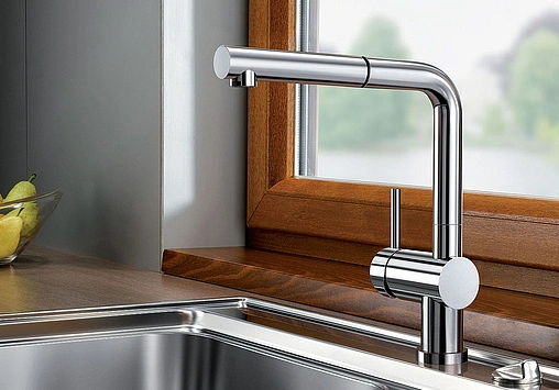 Смеситель для кухни с выдвижным изливом Blanco Linus-S хром 514016