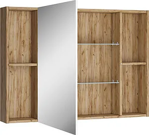 Шкаф-зеркало Домино Craft 100 дуб вотан DCr2206HZ, 3