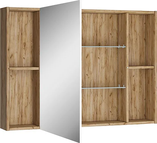 Шкаф-зеркало Домино Craft 100 дуб вотан DCr2206HZ