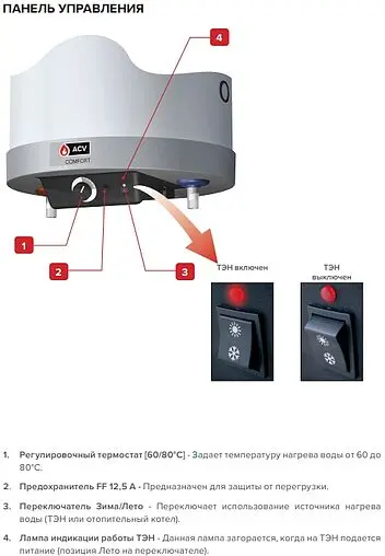 Бойлер комбинированного нагрева ACV Comfort E130 (18.4 кВт) 06642801