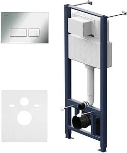 Комплект 6 в 1 Am.Pm Spirit 2.0 FlashClean IS47051.701700MB с кнопкой хром глянцевый, 3