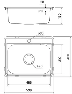 Мойка кухонная IDDIS Basic 53 хром BAS53P0i77, 2