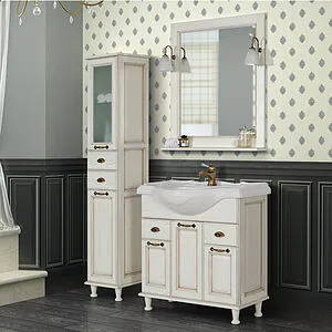 Шкаф-пенал напольный Aquaton Жерона 35 L белое золото 1A158903GEM4L, 4