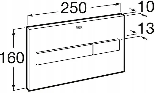 Клавиша смыва для унитаза Roca Duplo One PL-7 890188308 черное стекло/матовые кнопки