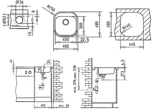 Мойка кухонная Teka Stylo 1B нержавеющая сталь полированная 10107007 Мойка кухонная Teka Stylo 1B нержавеющая сталь полированная 10107007, 2