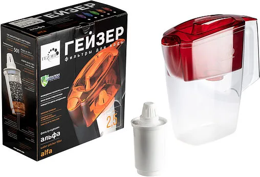 Фильтр-кувшин Гейзер Альфа 62047 красный