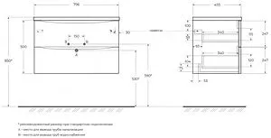 Тумба-умывальник подвесная BelBagno ACQUA 80 Bianco Lucido ACQUA-800-2C-SO-BL+ Тумба-умывальник подвесная BelBagno ACQUA 80 Bianco Lucido ACQUA-800-2C-SO-BL+, 2