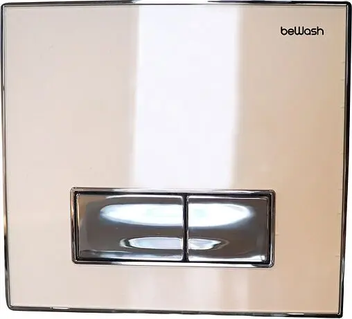 Клавиша смыва для унитаза beWash Vago P05WC 500RZVP0500BYC000001 белое стекло/хром