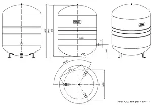 Расширительный бак Reflex NG 100л 6 бар 8001411 Расширительный бак Reflex NG 100л 6 бар 8001411, 2