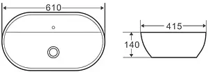 Раковина BelBagno 61.5 белый BB1346 Раковина BelBagno 61.5 белый BB1346, 2