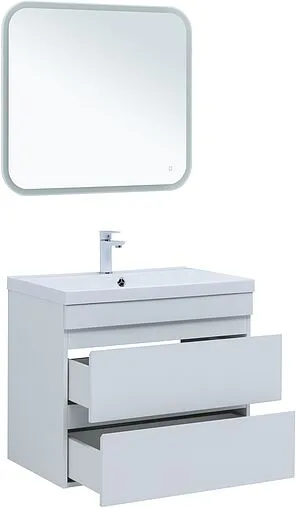 Тумба под умывальник подвесная Aquanet Нота New 75 белый глянец 00335418