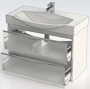 Тумба-умывальник Aquanet Франка 85 белый 00183053+00182329, 4