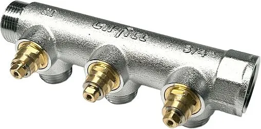 Коллектор регулирующий проходной 3 отвода ¾&quot;в/н x ½&quot;н Uni-fitt 414C3230