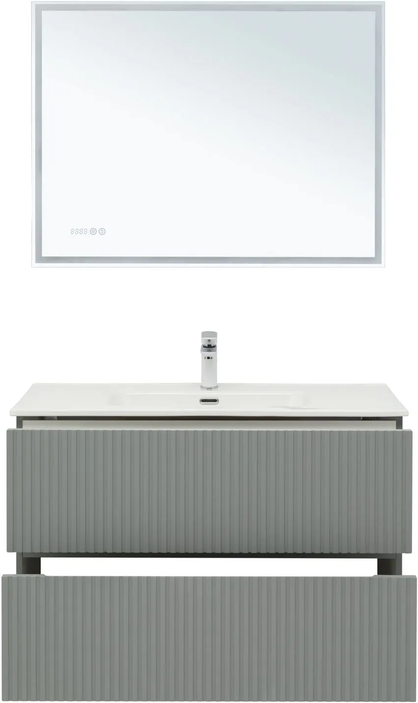 Тумба-умывальник Aquanet Джейн 100 мисти грин 00313320+