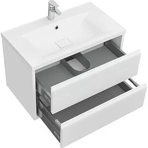 Тумба-умывальник подвесная Aquaton Римини 80 белый 1A226701RN010+ Тумба-умывальник подвесная Aquaton Римини 80 белый 1A226701RN010+, 3