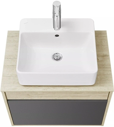 Тумба-умывальник подвесная Aquaton Лофт Урбан 65 графит/орегон 1A2540K1LQX60