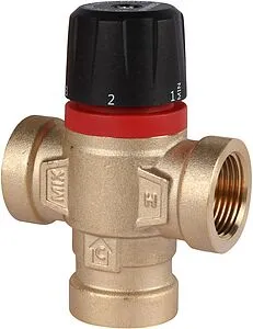 Трехходовой термостатический смесительный клапан ¾" +20...+43°С Kvs 1.6 Rommer RVM-0111-164320 Трехходовой термостатический смесительный клапан ¾" +20...+43°С Kvs 1.6 Rommer RVM-0111-164320, 1