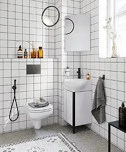 Тумба-умывальник напольная Aqwella Porto 45 белый/чёрный POR0104WB+4640021061435 Тумба-умывальник напольная Aqwella Porto 45 белый/чёрный POR0104WB+4640021061435, 5