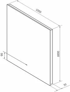 Зеркало с подсветкой Continent Trezhe Led 100x100 с бесконтактным сенсором белый ЗЛП318 Зеркало с подсветкой Continent Trezhe Led 100x100 с бесконтактным сенсором белый ЗЛП318, 2