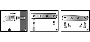 Планка с 4-мя крючками Wasserkraft бронза 1094, 4