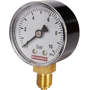 Манометр радиальный Rommer 50 мм 10 бар ¼&quot; RIM-0010-501008, 3