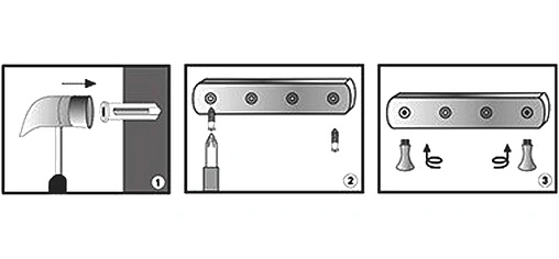 Планка с 4-мя крючками Wasserkraft бронза 1094