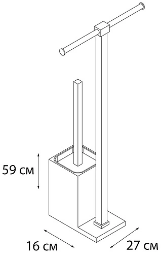 Ёршик для унитаза Fixsen Rainbow белый FX-32-02