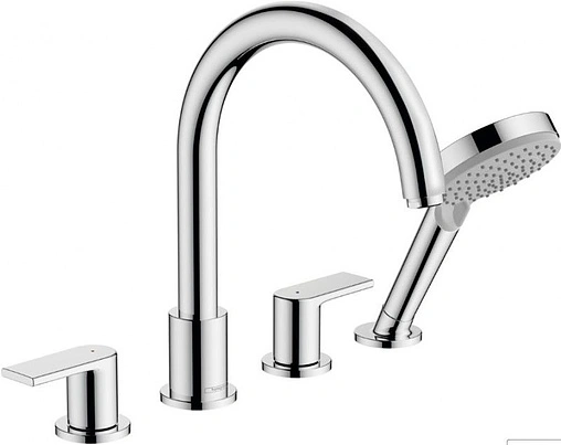 Смеситель на борт ванны на 4 отверстия Hansgrohe Vernis Shape хром 71459000