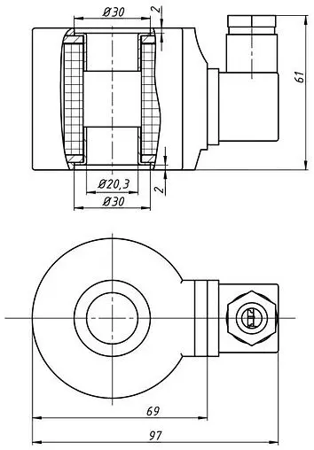 Катушка для соленоидного клапана Росма СК-12/СК-22 00000013843