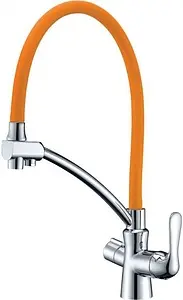 Смеситель для кухни с подключением к фильтру Lemark Comfort хром/оранжевый LM3070C-Orange Смеситель для кухни с подключением к фильтру Lemark Comfort хром/оранжевый LM3070C-Orange, 1