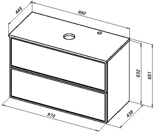 Тумба-умывальник Aquanet Арт 100 маренго 00313267+00318926