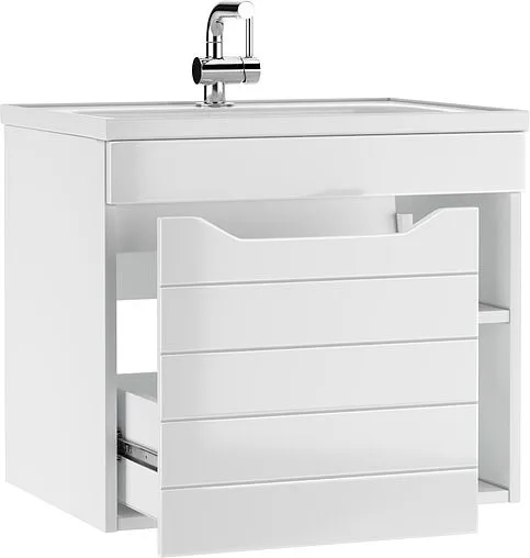 Тумба-умывальник подвесной Айсберг Агата 60 белый DA6701T+4670142930501