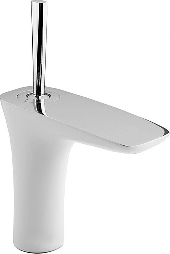 Смеситель для раковины Hansgrohe PuraVida 110 белый/хром 15070400