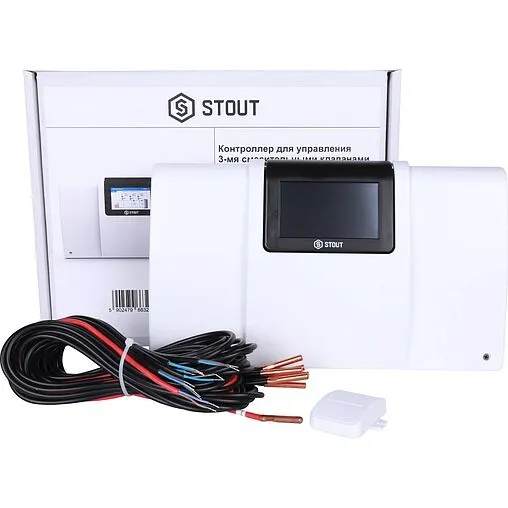 Проводной контроллер для управления работой смесительного клапана Stout i-3 plus STE-0101-001006