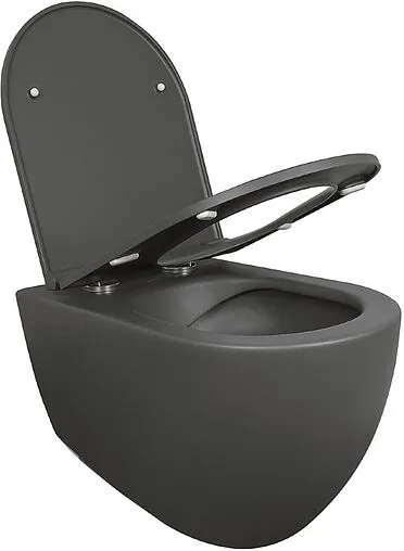 Унитаз подвесной безободковый ISVEA Infinity Vortex антрацит 10NF02003-2C