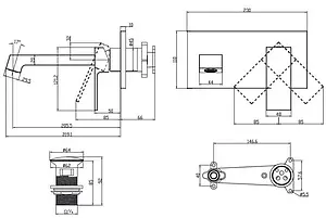 Смеситель для раковины из стены Villeroy&Boch Classic хром TVW10111211061, 2