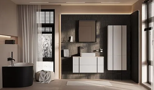 Тумба под умывальник подвесной Allen Brau Reality 100 белый 1.32007.WM