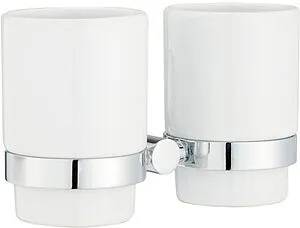 Стакан двойной IDDIS Mirro Plus хром/белый MRPSBC2i45 Стакан двойной IDDIS Mirro Plus хром/белый MRPSBC2i45, 1