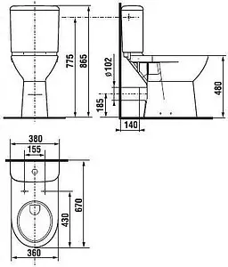 Бачок для унитаза Jika Olymp белый 8.2761.3.000.242.1 Бачок для унитаза Jika Olymp белый 8.2761.3.000.242.1, 2