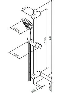 Душевая стойка Am.Pm Gem хром F0190100 Душевая стойка Am.Pm Gem хром F0190100, 2