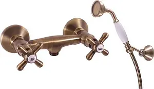 Смеситель для душа Rav Slezak Morava Retro бронза/белый MK180.5/2SM Смеситель для душа Rav Slezak Morava Retro бронза/белый MK180.5/2SM, 1